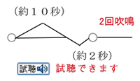 10秒間のサイレン音が2回鳴ります