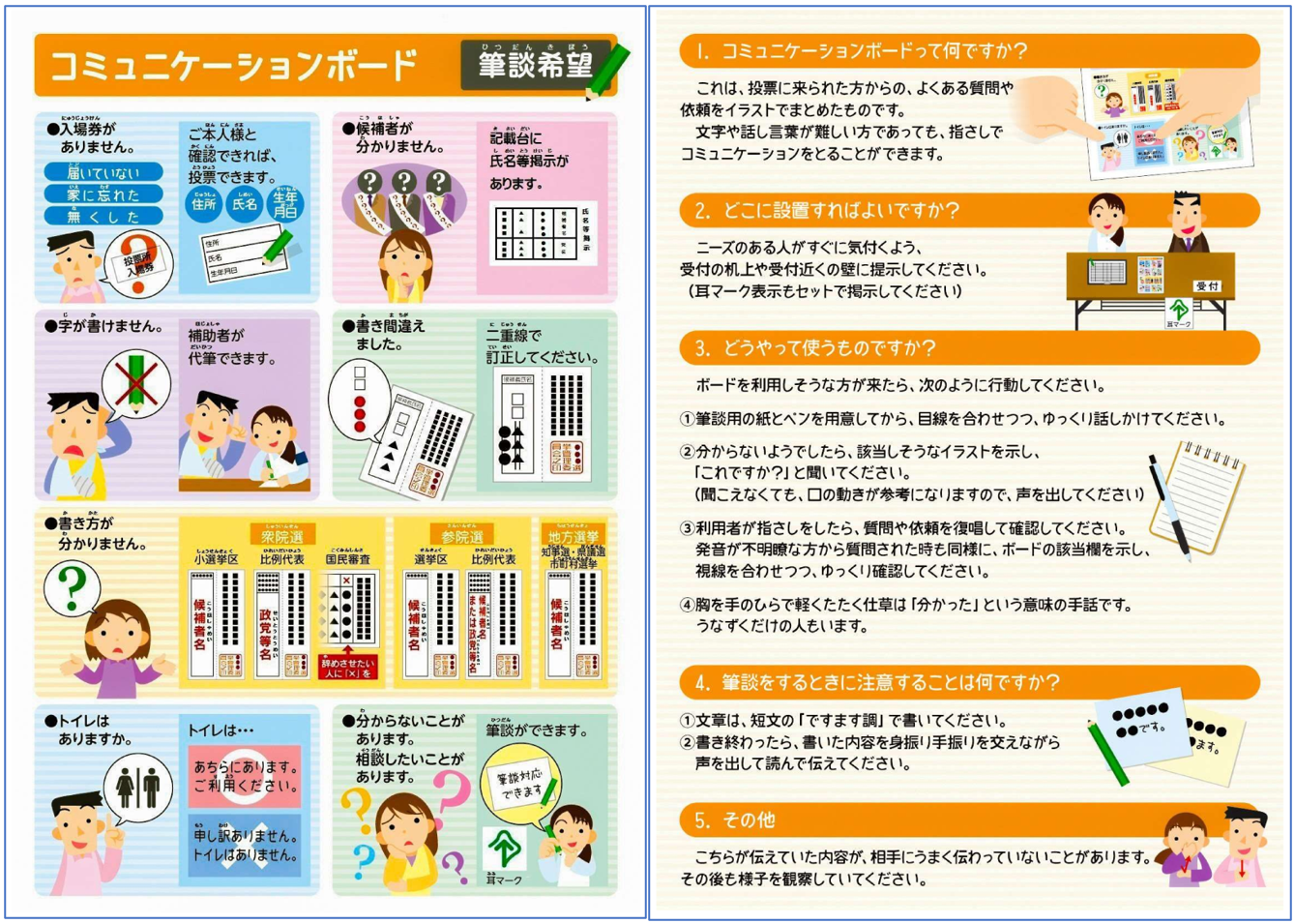 コミュニケーションボード（サンプル）